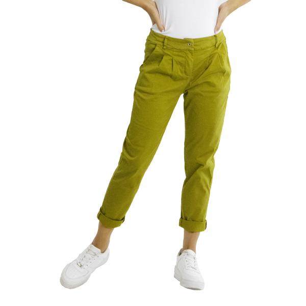 Chino con pence in cotone pesante